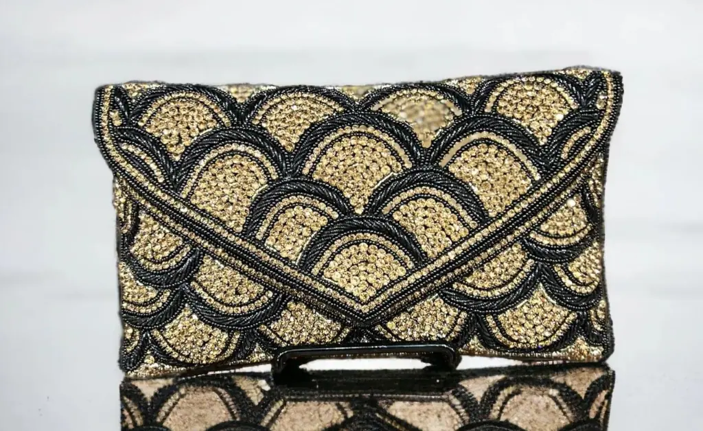 Beaded clutch bag