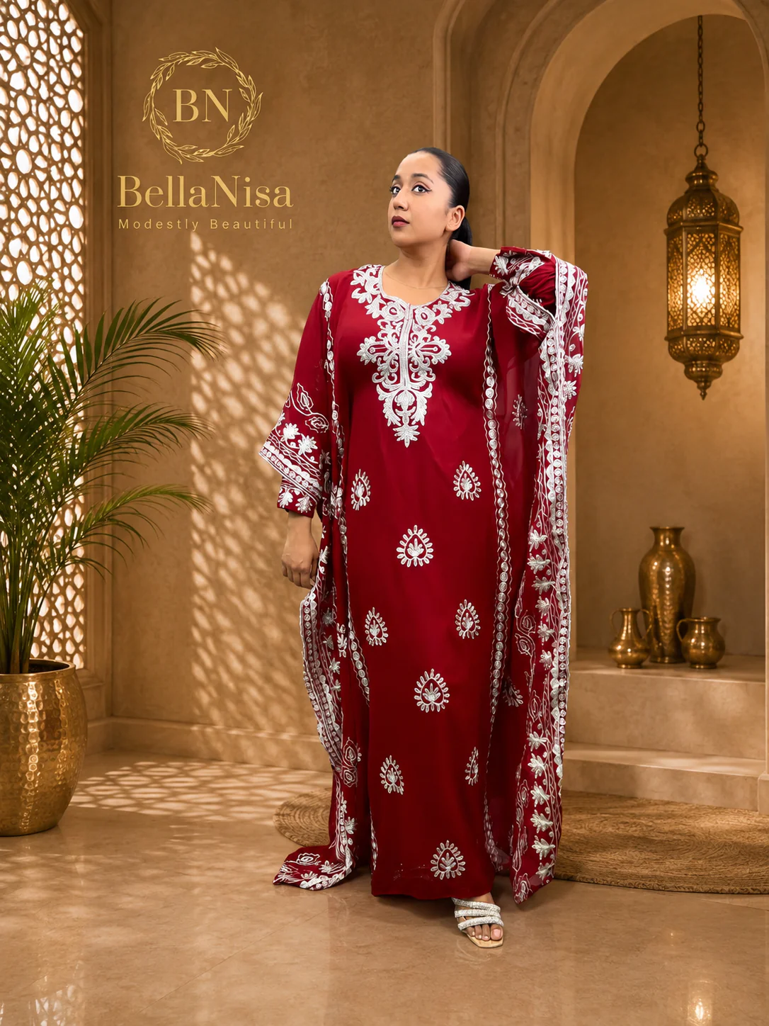 Jihan Kaftan Red - Image 2