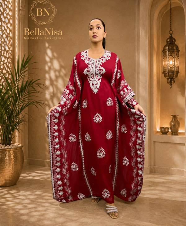 Jihan Kaftan Red