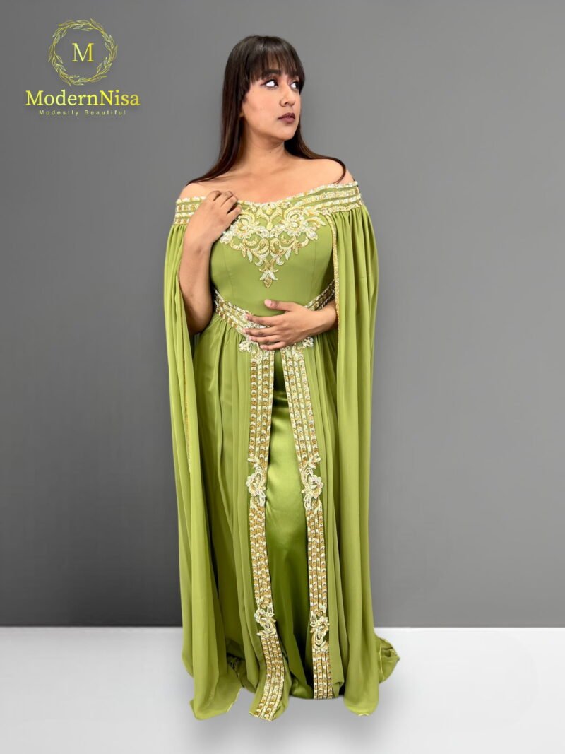 Marya Kaftan Olive - Image 4