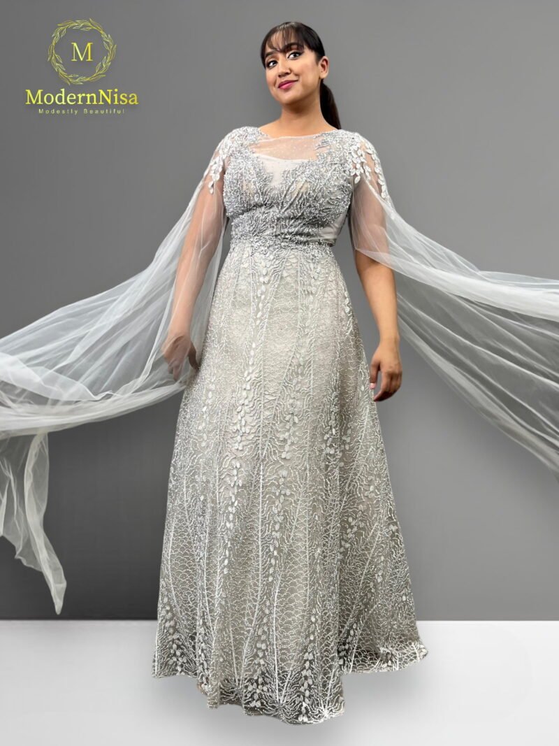 Reem Gown Silver - Image 4