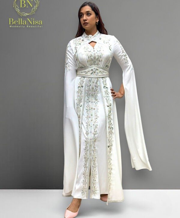 Maitha Morrocan Kaftan White