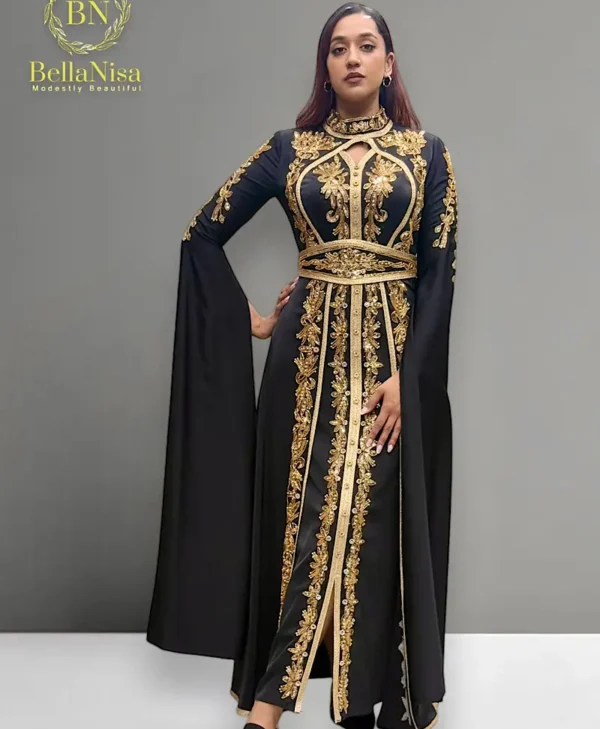 Maitha Morrocan Kaftan Black