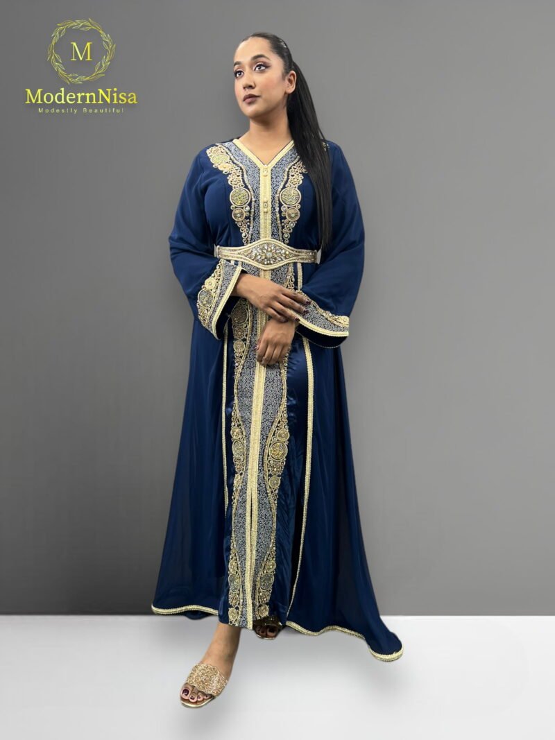 Yara Kaftan Navy - Image 4