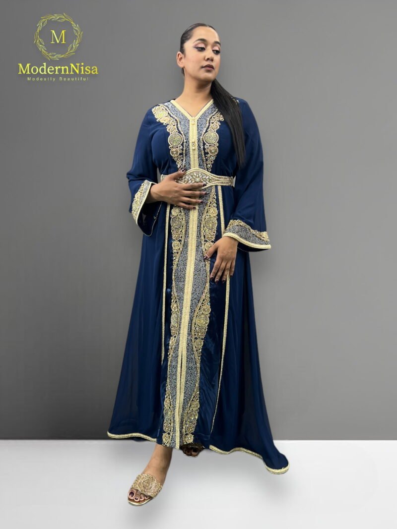 Yara Kaftan Navy - Image 3