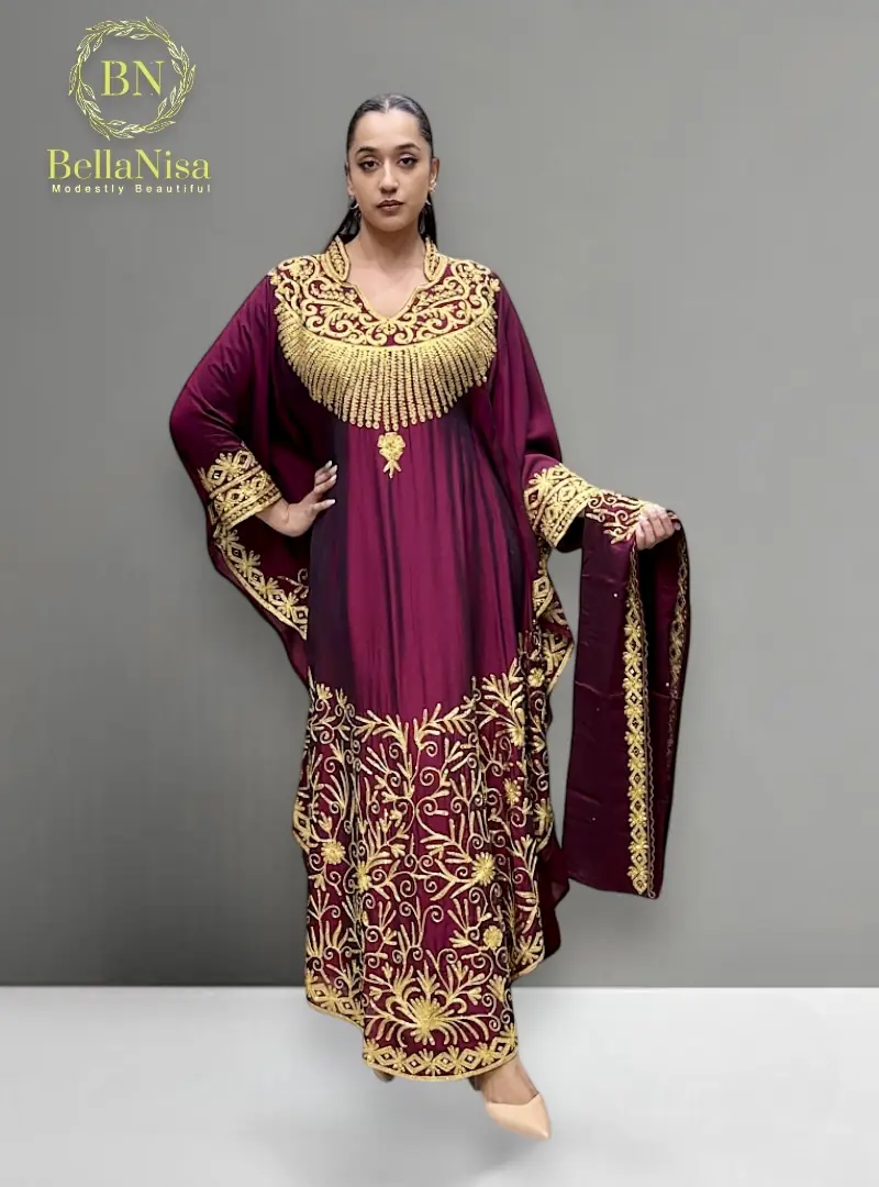 Lina Kaftan Wine - Image 2