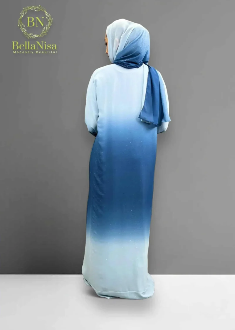 Open Abaya Feather Sky - Image 5