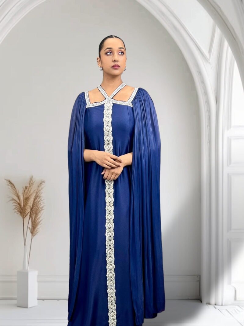 Rumi Kaftan Navy Blue - Image 4