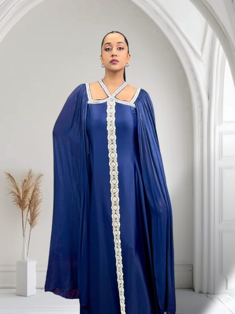 Rumi Kaftan Navy Blue - Image 5