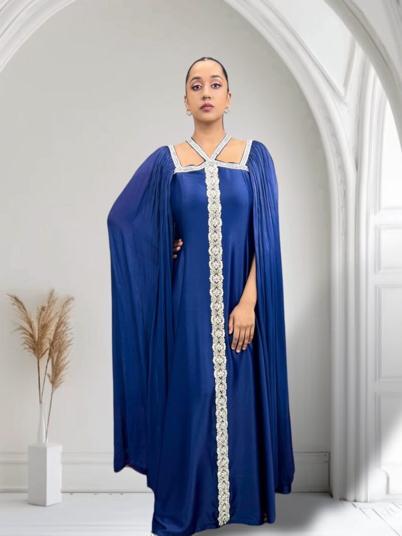 Rumi Kaftan Navy Blue - Image 6