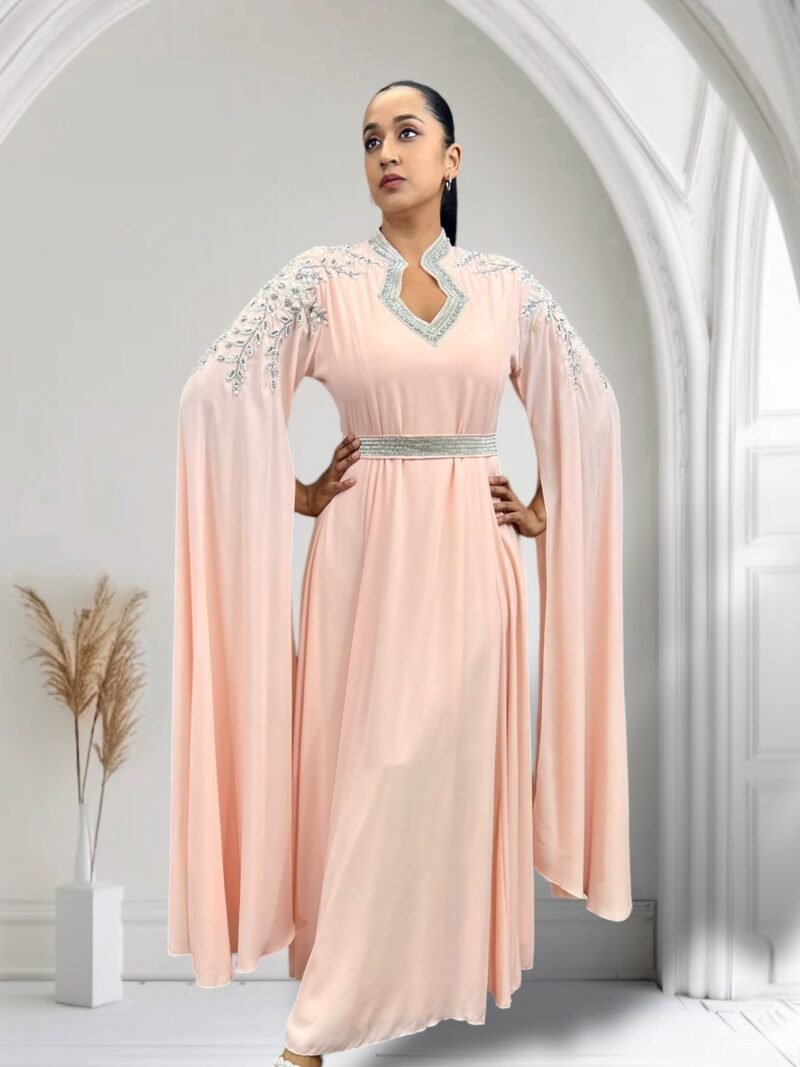 Rayan Kaftan Peach - Image 4