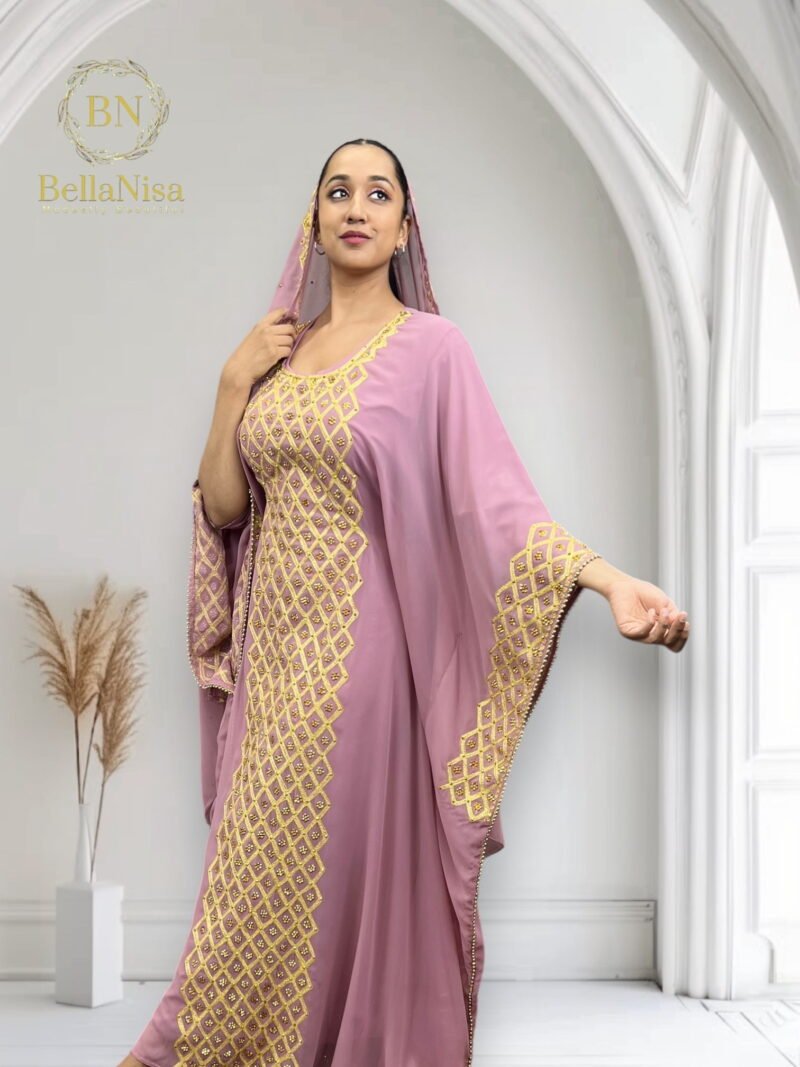 Fara Blush Kaftan with scarf