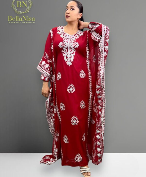 Jihan Kaftan Red