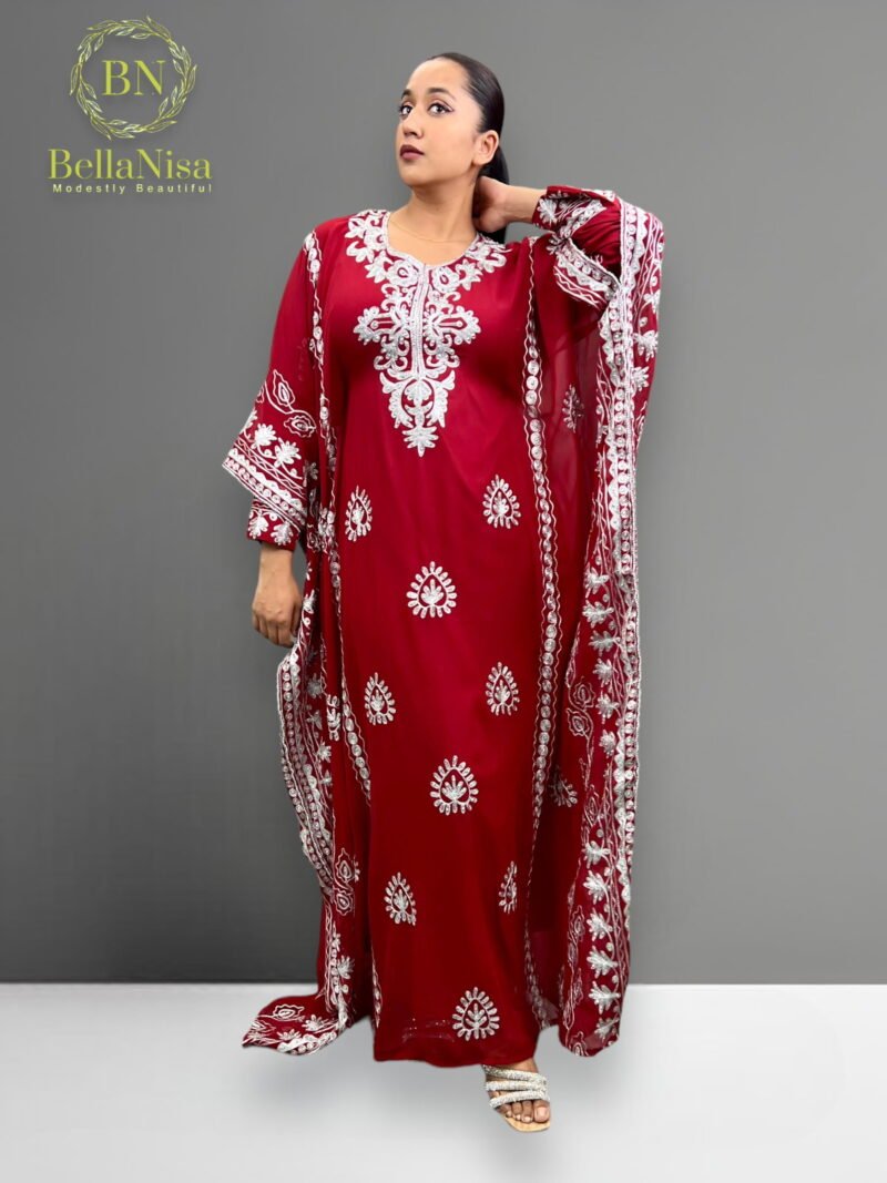 Jihan Kaftan Red