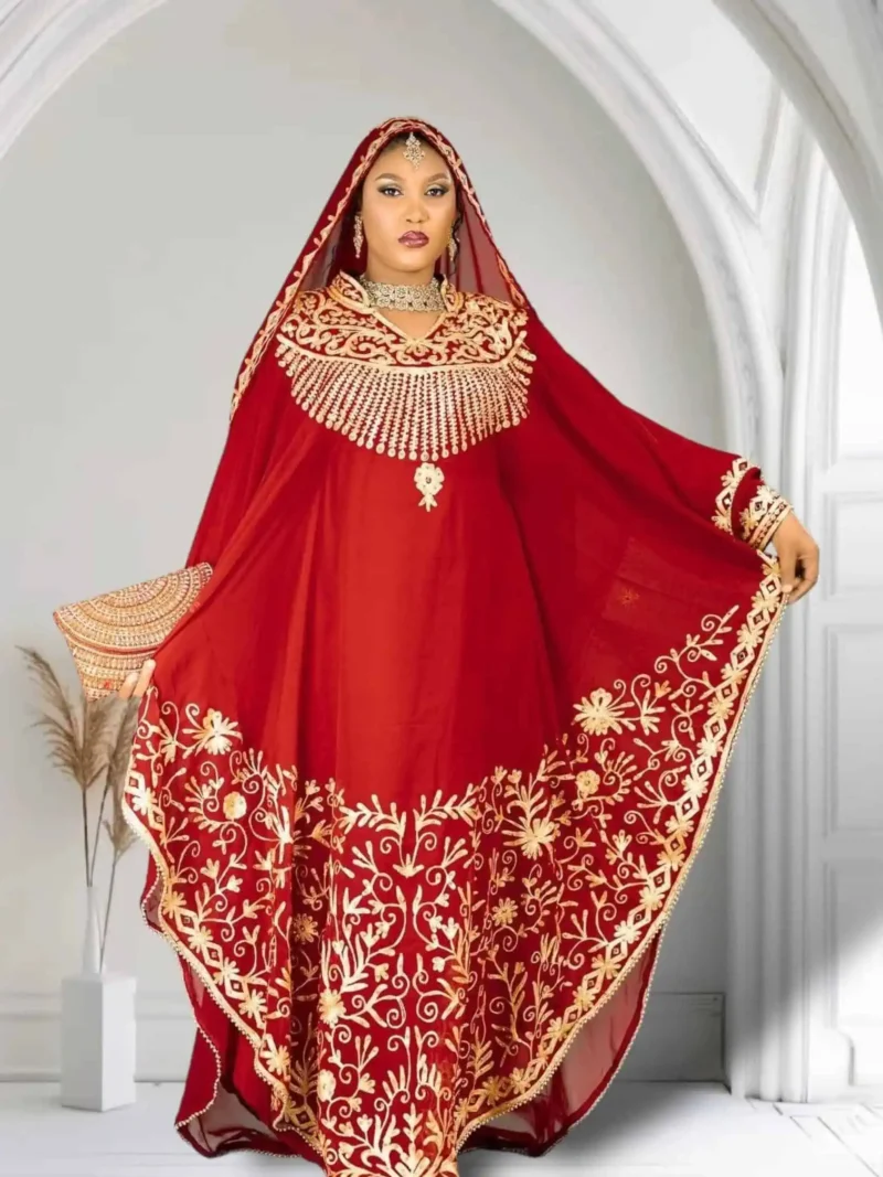 Lina Abaya Kaftan Marron - Image 2