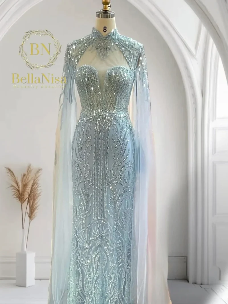 Selena Bespoke Gown Sky Blue