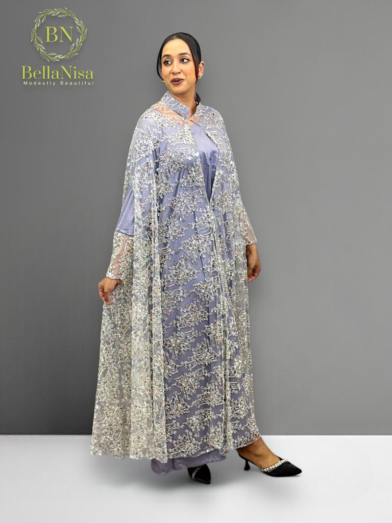 Sumiya Lux Kaftan Sky Grey - Image 3