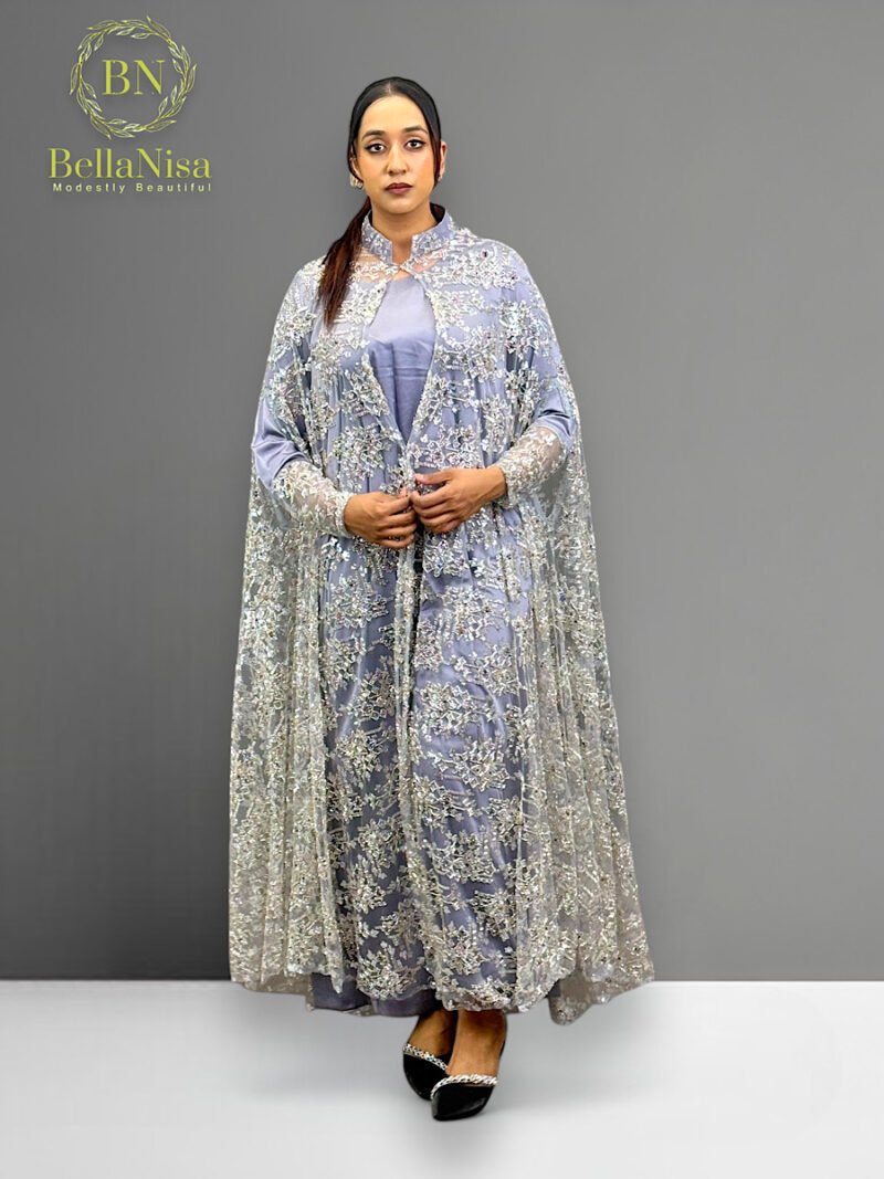 Sumiya Lux Kaftan Sky Grey