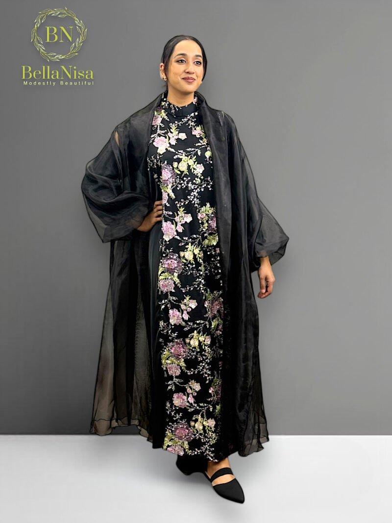 Farah Abaya Kaftan Black