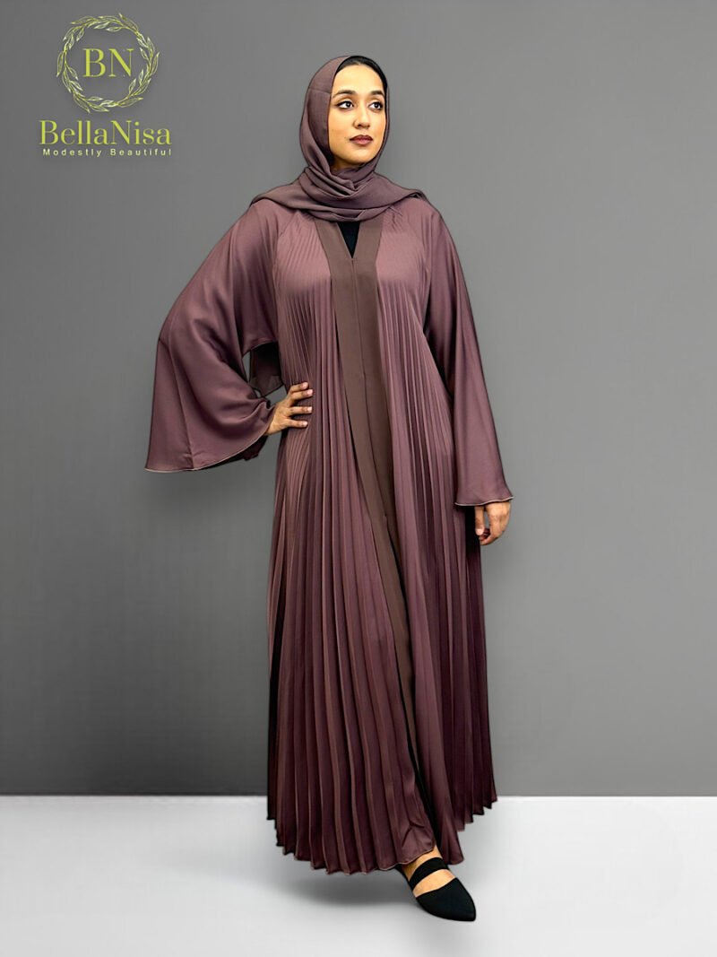 Pleated Abaya Purple