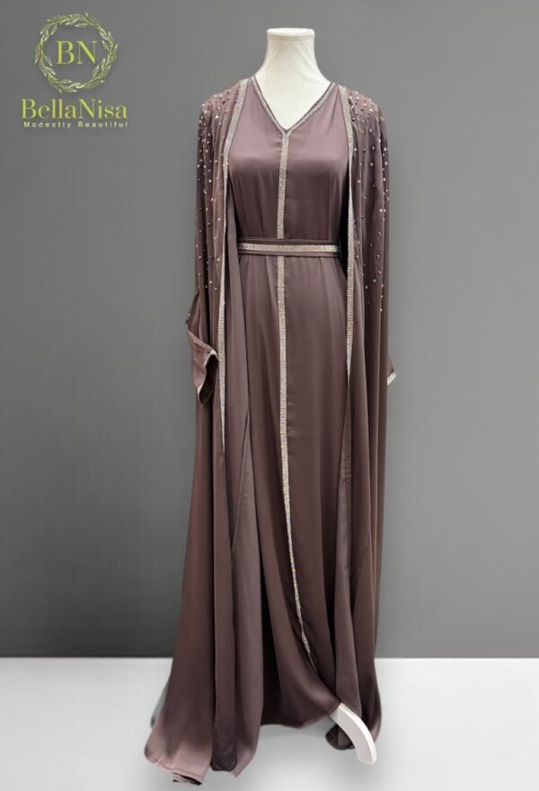 Luxe Abaya Diamanté Choc