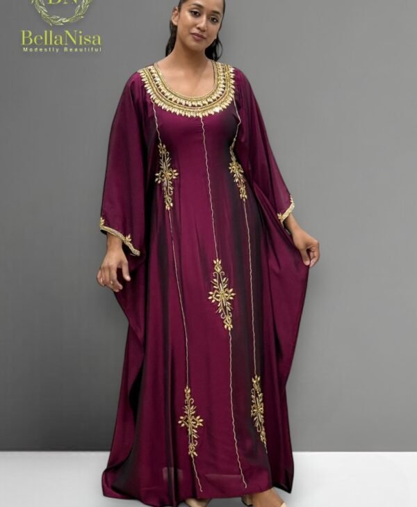 Lamsa Kaftan Cherry