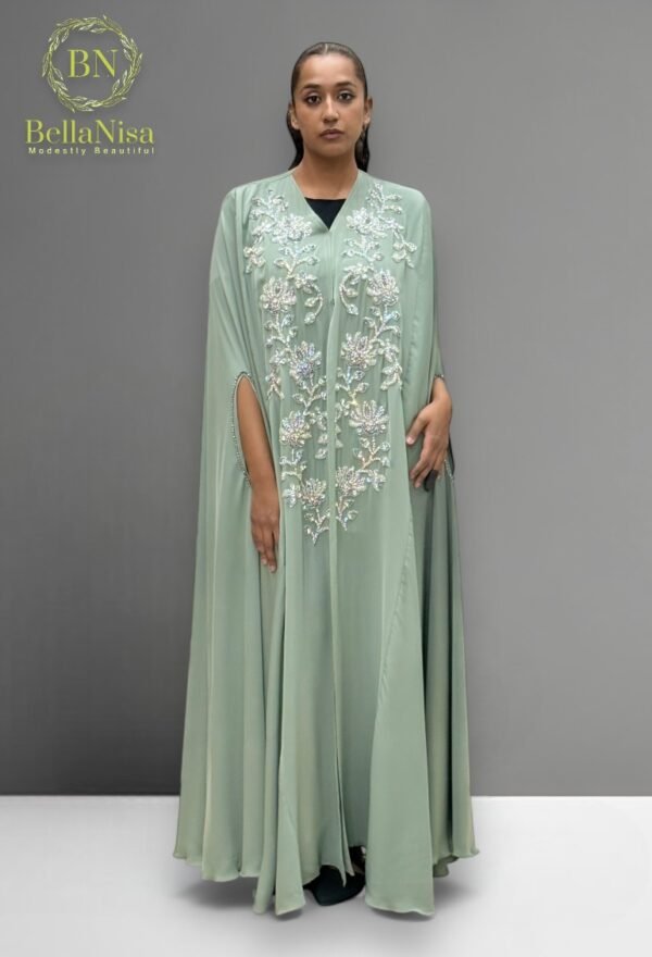 Friya Kaftan Abaya Sage
