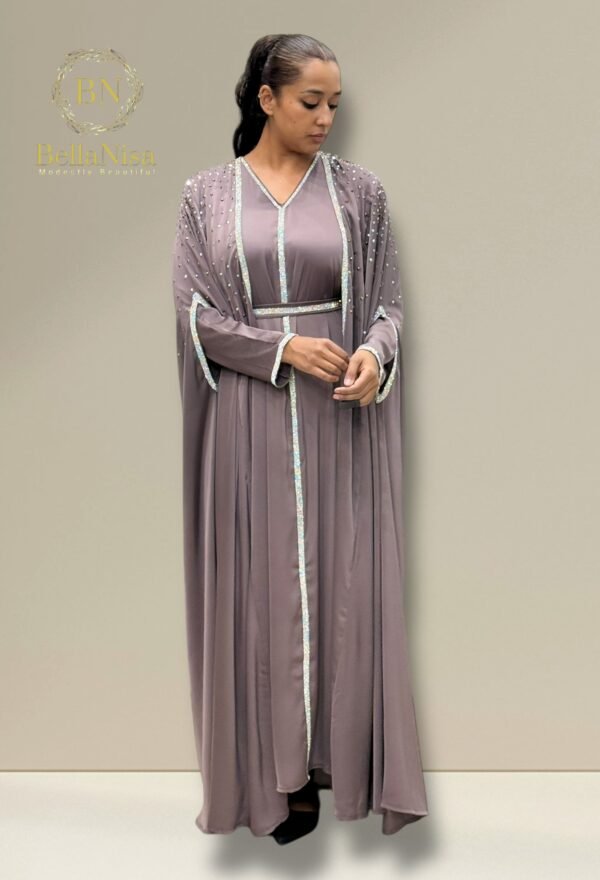 Luxe Abaya Diamanté Choc