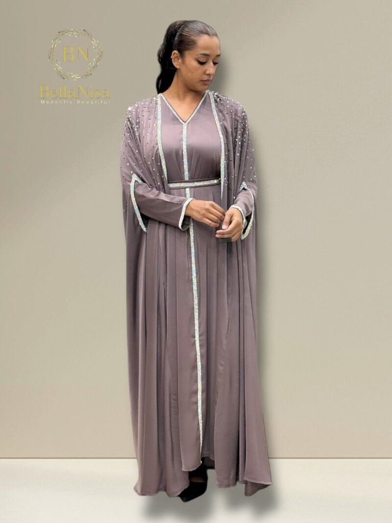Luxe Abaya Diamanté Choc