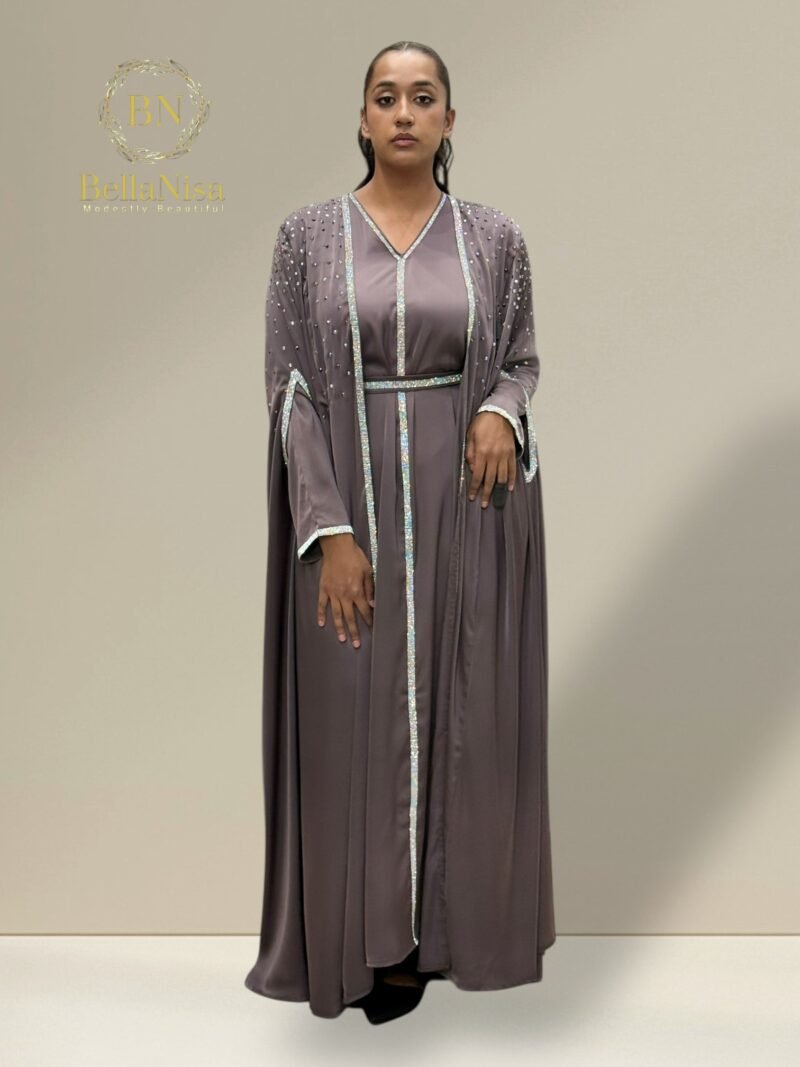 Luxe Abaya Diamanté Choc - Image 4