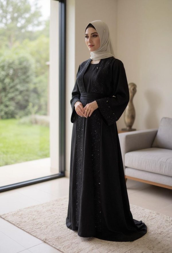 Open Jacket Abaya
