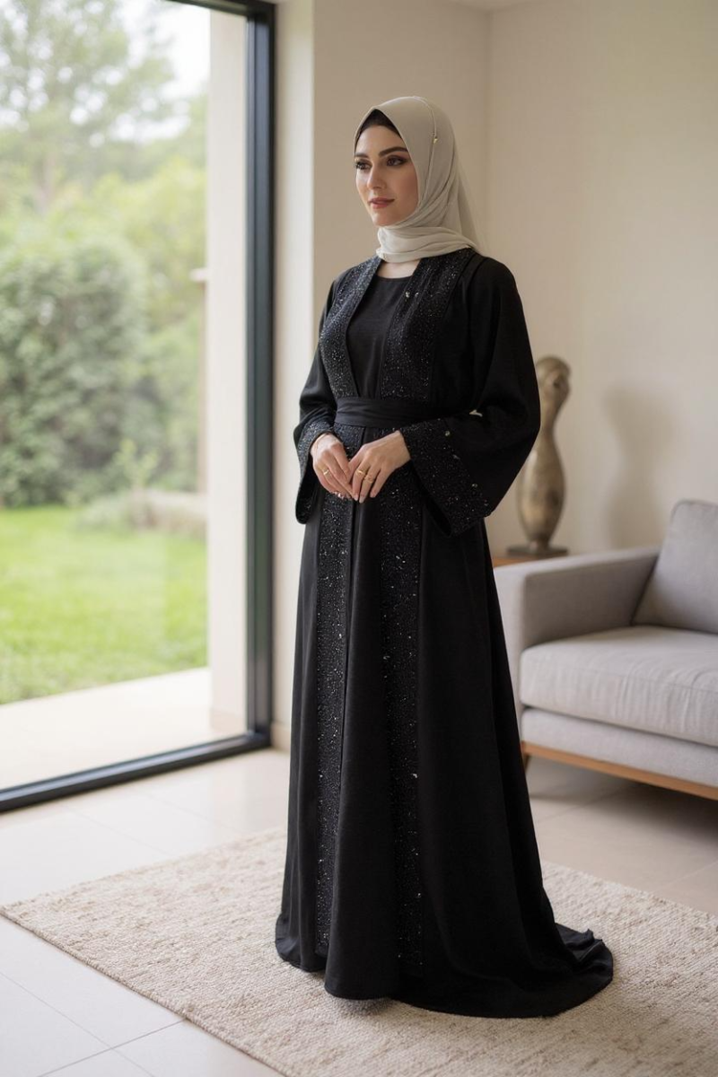 Open Jacket Abaya