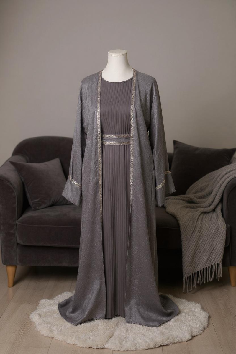Open Jacket Abaya Lavender