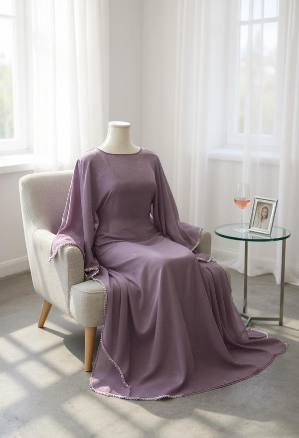 Butterfly Abaya Purple