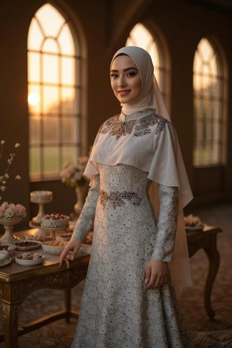 Lace Cape Dress - Image 2
