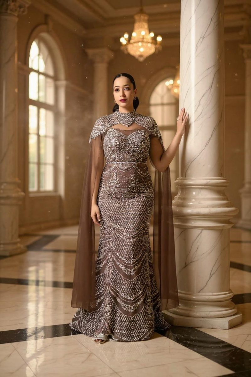 Selena Bespoke Gown Choco