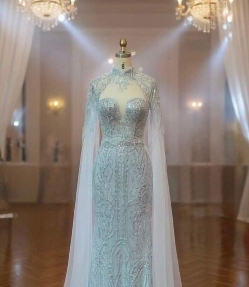Selena Bespoke Gown Sky Blue