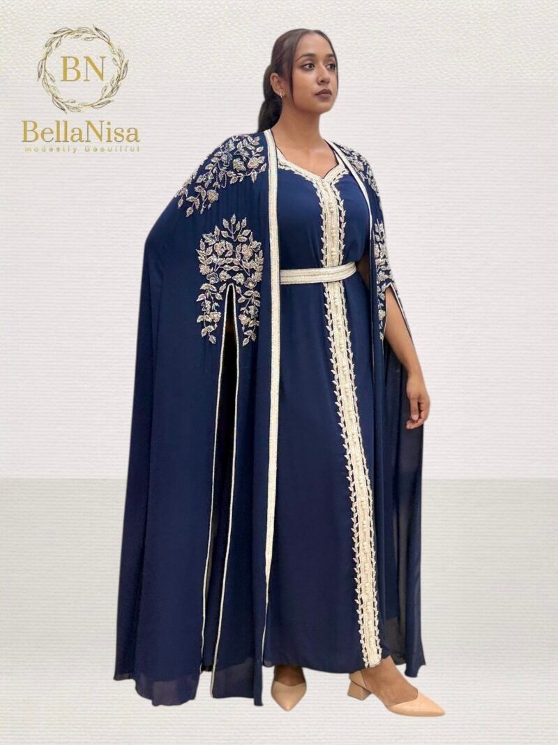 Rawah Kaftan Navy - Image 4