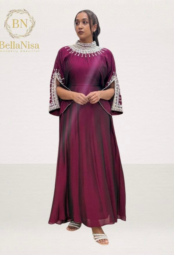 Abeer Kaftan Claret