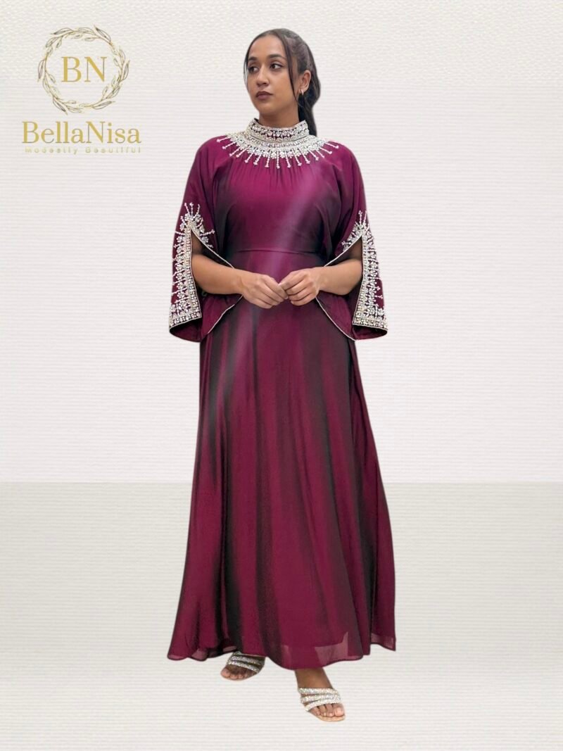 Abeer Kaftan Claret