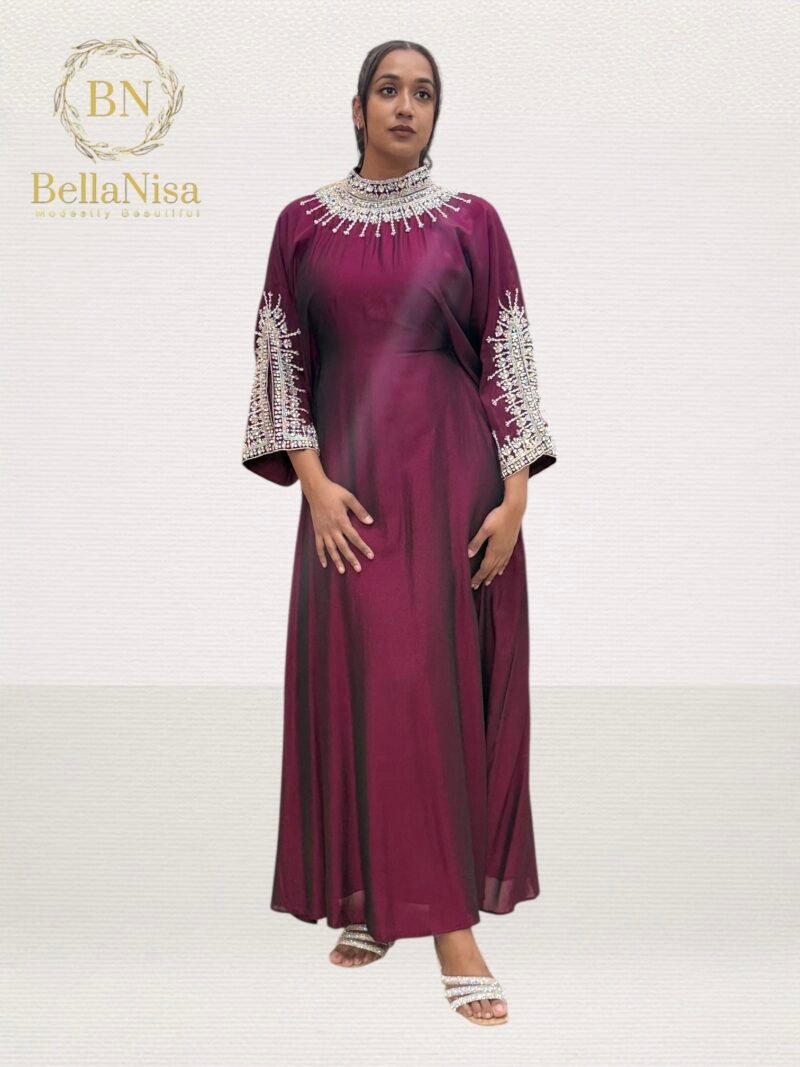 Abeer Kaftan Claret - Image 3