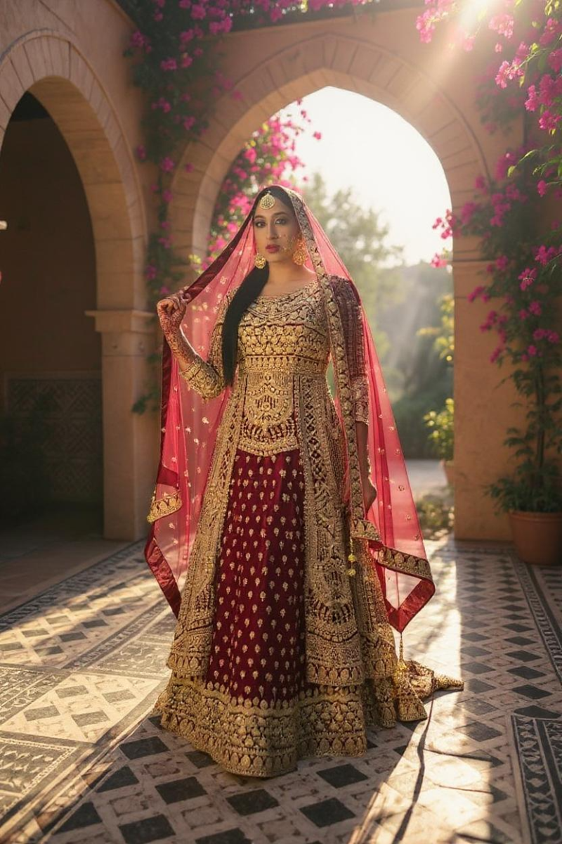 Naylor Bridal Maroon - Image 2
