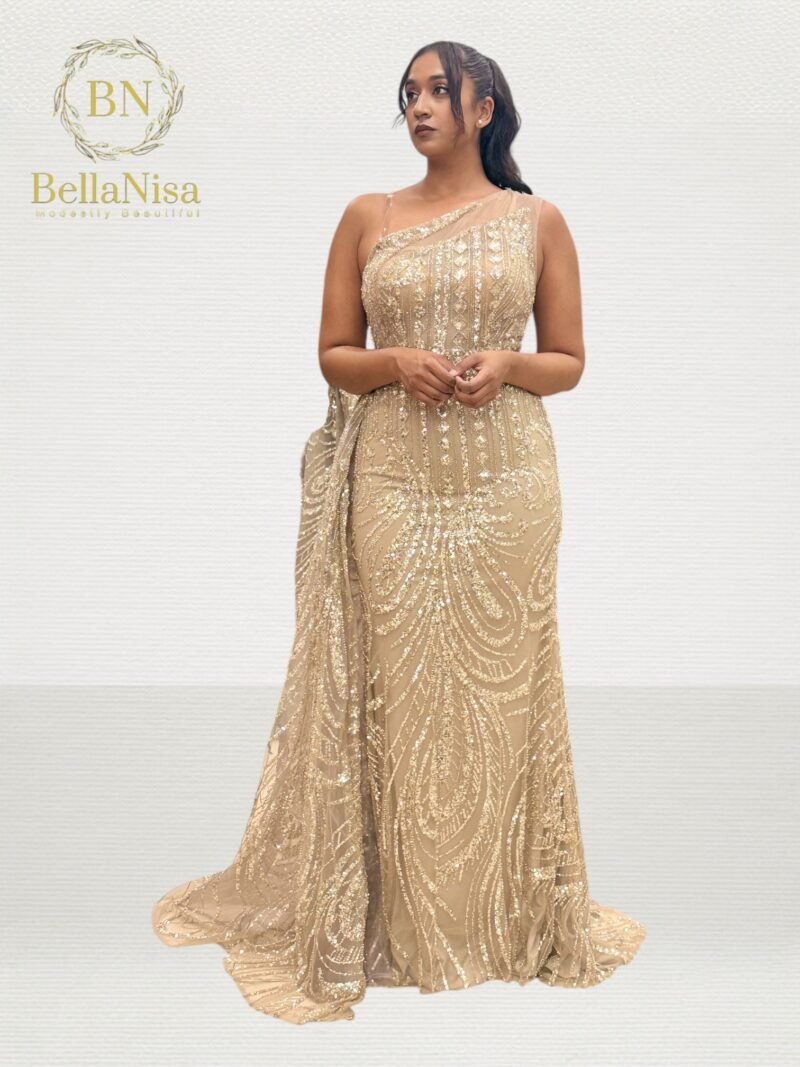 Ariel Evening Gown Beige