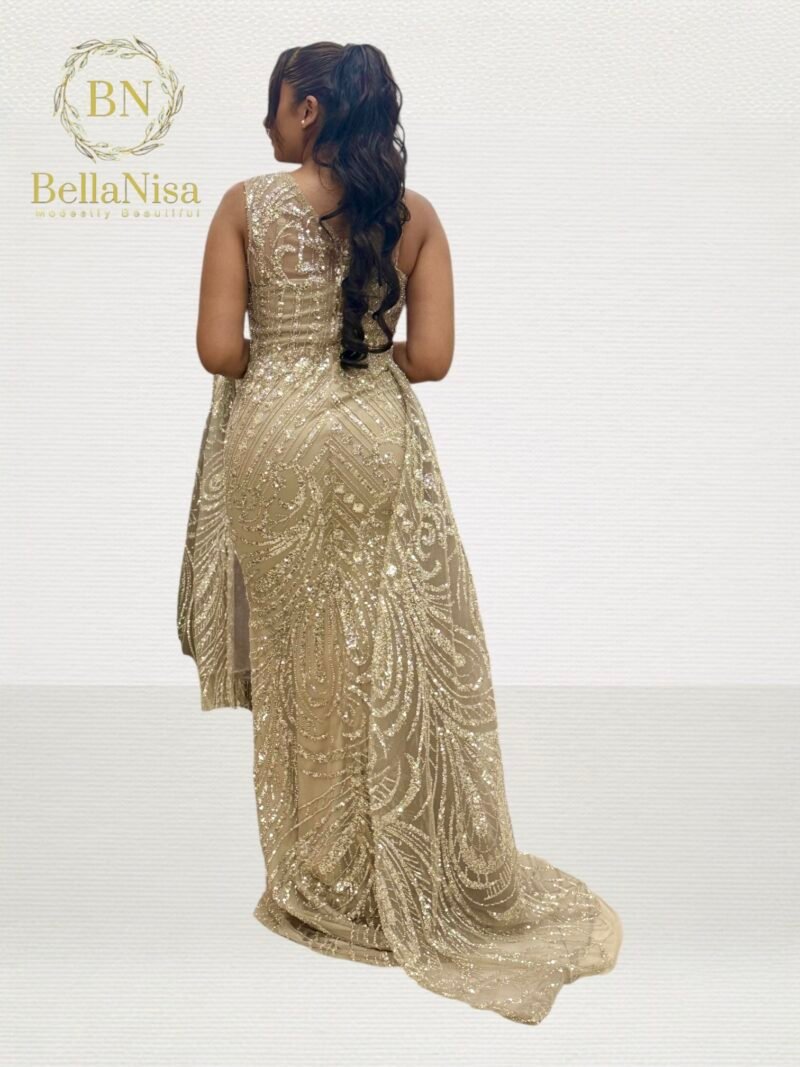Ariel Evening Gown Beige - Image 3