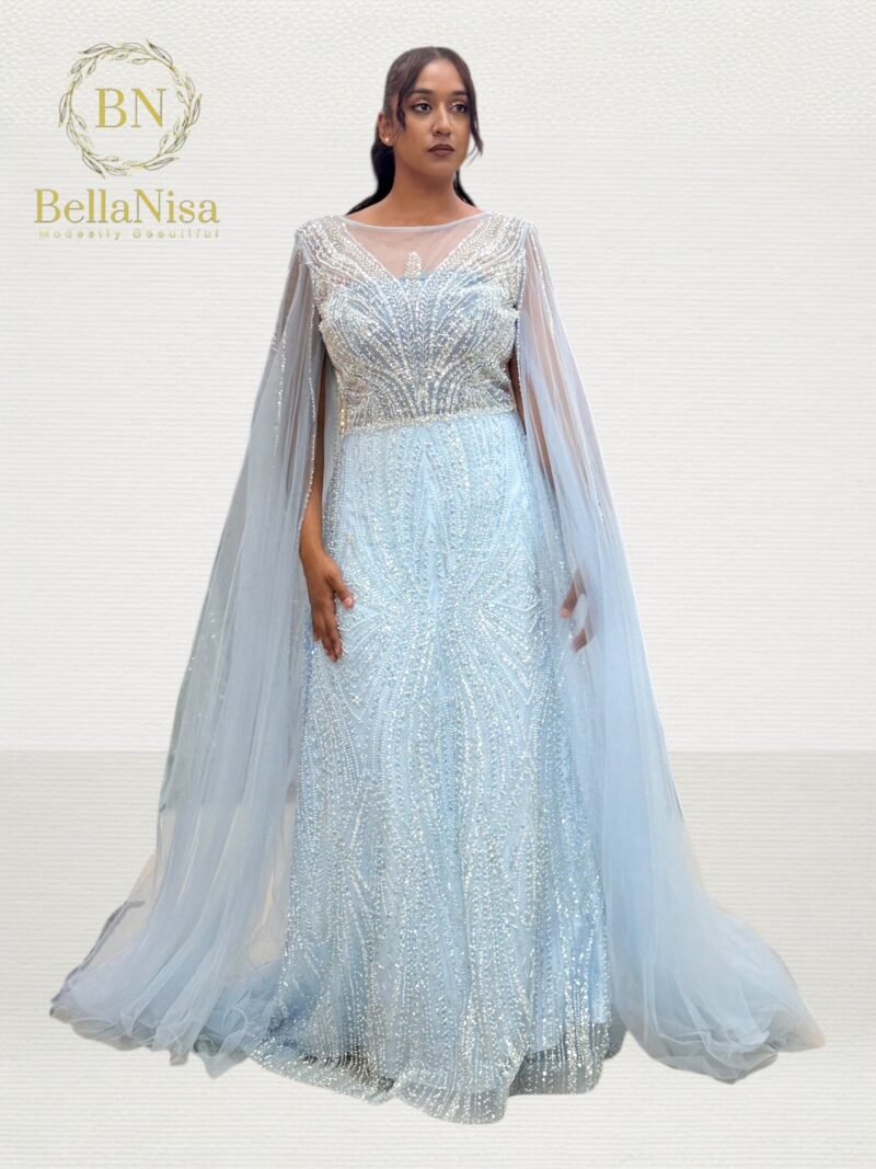 Hareem Evening Gown Sky - Image 2
