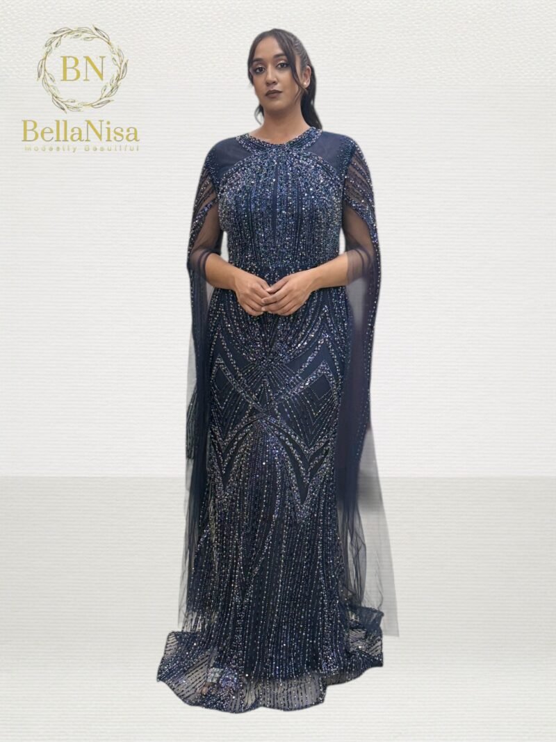 Navy Blue Bridal Party Dress and Gown - Image 3