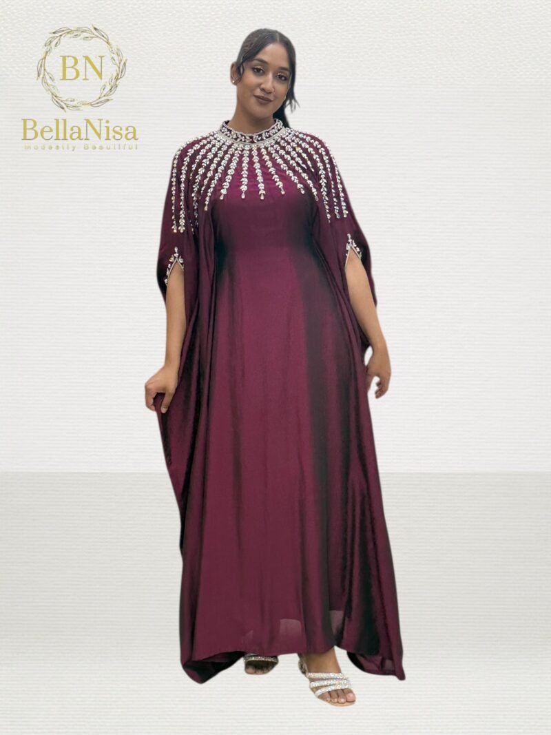 Hina Kaftan Claret - Image 3