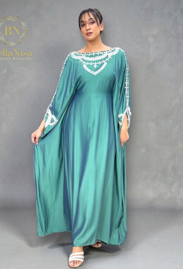 Haifeen Kaftan Sea Green