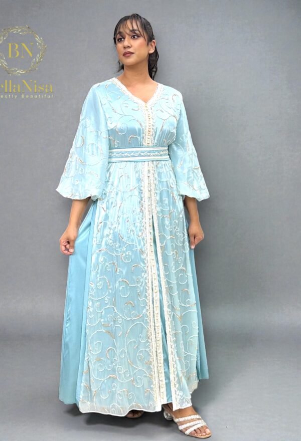 Taha Kaftan Baby Blue