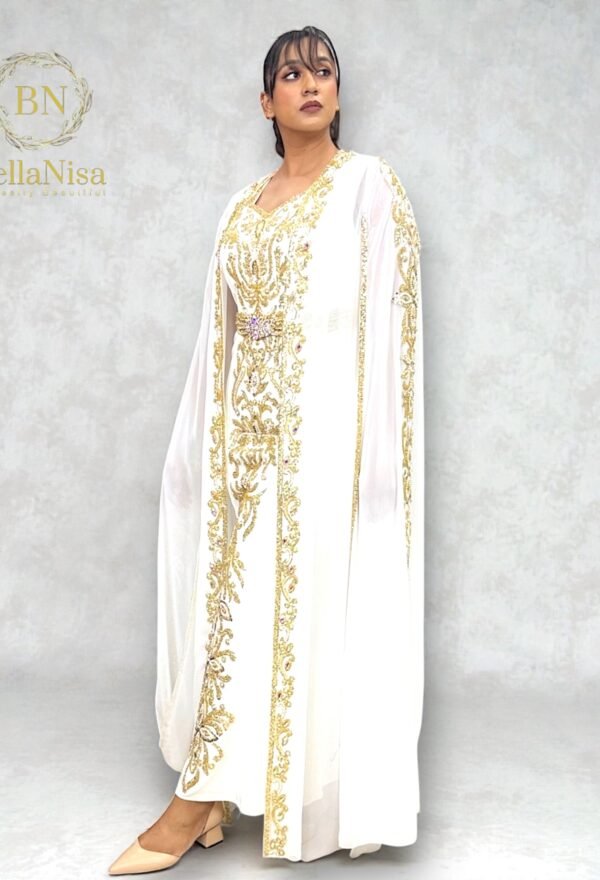 Aroosa Kaftan White